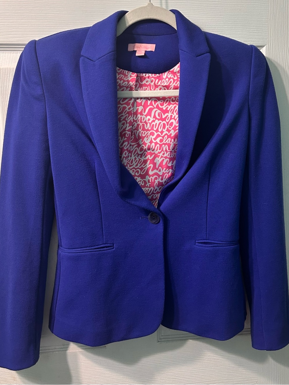 Lilly Pulitzer Blue Single-Button Blazer